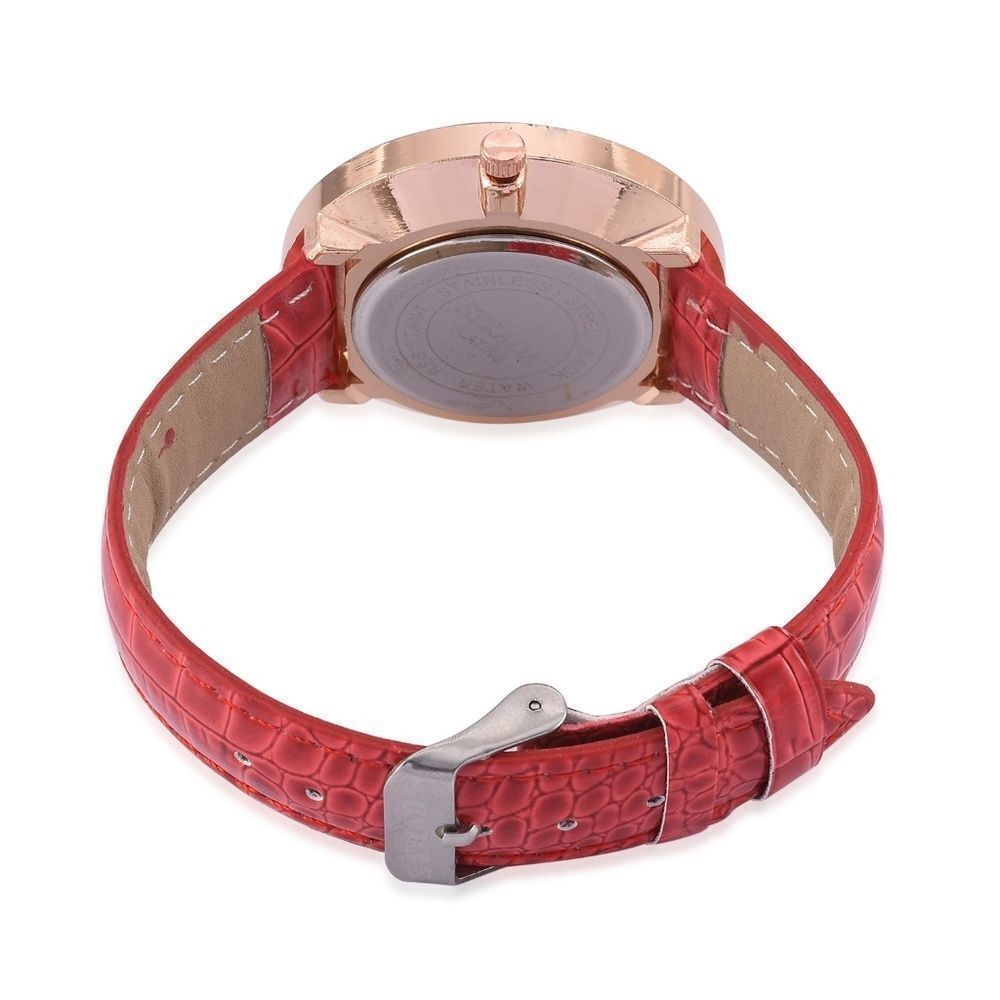 STRADA Watch Austrian Crystal Red - Picture 4 of 5
